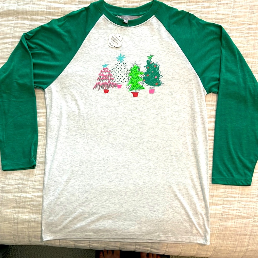 NWT Royal Standard Treeful Raglan T-shirt; size L